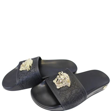 versace women's medusa slides|Versace baroque medusa slide.